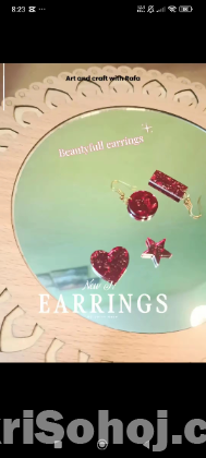 Handmade rasin earrings